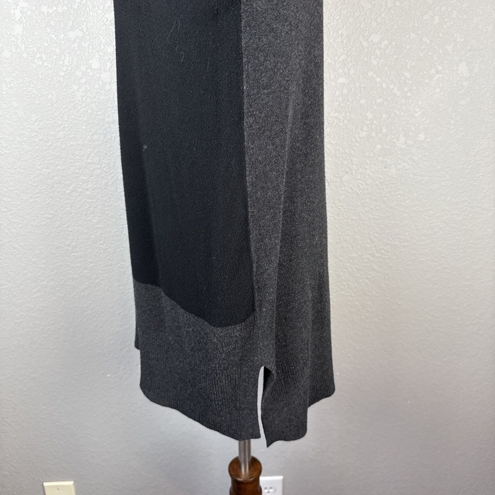 Eileen Fisher Womens Oversized Tunic Sweater Top Size XS Black Gray Colorblock - Picture 3 of 7